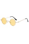 Lunettes de Soleil décoratives de fête en Plein air pour Hommes et Femmes rétro Rondes Punk