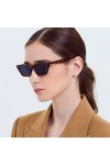 BINGDONGA 4pcs Lunettes de Soleil de Mode décoratives rétro Petit Cadre for Hommes et Femmes des Lunettes de Soleil