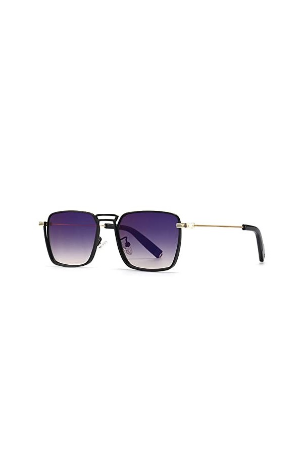 HCHES Lunettes de soleil carrées vintage hommes femmes voyage conduite petit cadre lunettes de soleil lunettes UV400, violet,