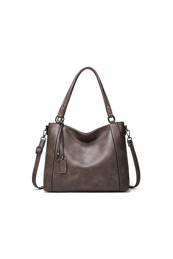 FANDARE Femmes Sac à Main Sac à Bandouliere Étanche Sacs Portés Épaule Sac Fourre Grand Sacoche PU Cuir Sac Messager pour Voy