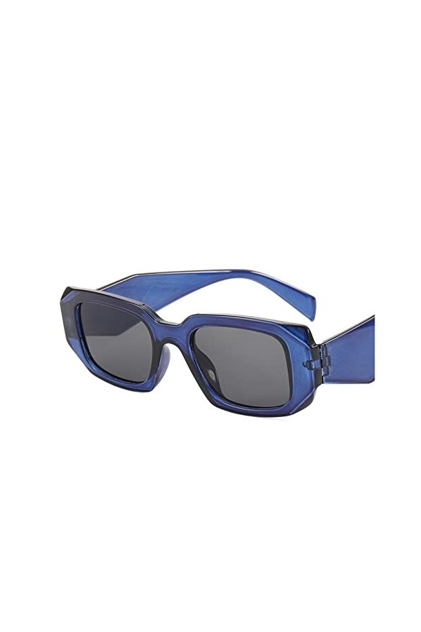 IIGOCG Petit polygone Cadre rectangulaire Lunettes de Soleil for Femmes Lunettes de Soleil Noires Classiques for Hommes UV400