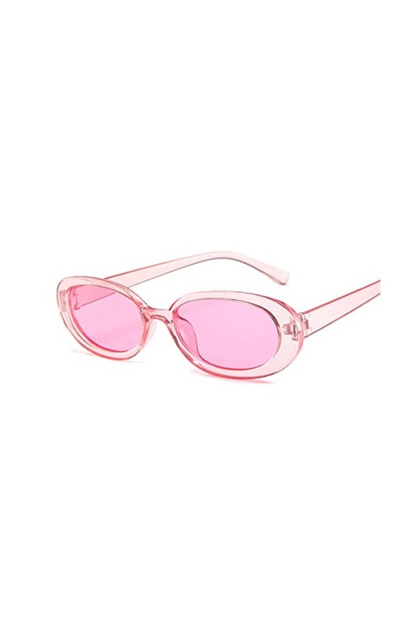EDDHA Lunettes de soleil pour femmes, lunettes de soleil ovales vintage adaptées pour les femmes couleur : rose 