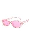 EDDHA Lunettes de soleil pour femmes, lunettes de soleil ovales vintage adaptées pour les femmes couleur : rose 