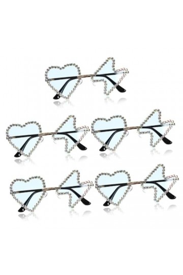 TENDYCOCO 5 Paires Lunettes De Soleil Hip-hop Décoration Manquer Extraterrestre Pc Irrégulier