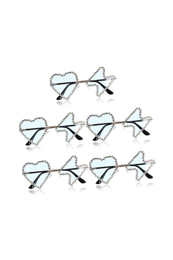 TENDYCOCO 5 Paires Lunettes De Soleil Hip-hop Décoration Manquer Extraterrestre Pc Irrégulier