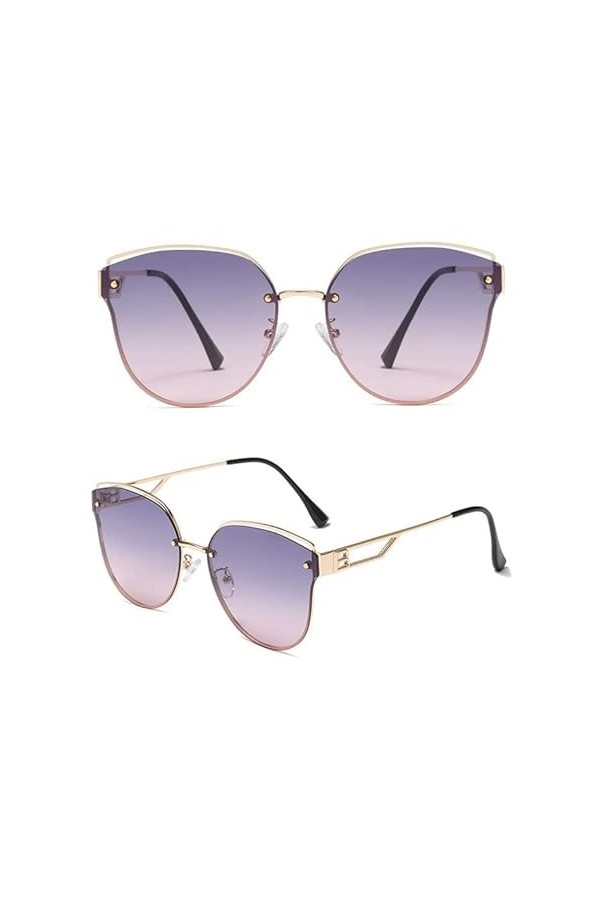 PSDGHE Lot de 2 paires de lunettes de soleil tendance pour femme - Style rétro - Avec lunettes, chiffon et tournevis