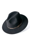 besbomig Fedora Chapeau de Jazz en Feutre Casquette à Large Bord Réglable Trilby Cap Printemps Automne Hiver Femme Homme Élég