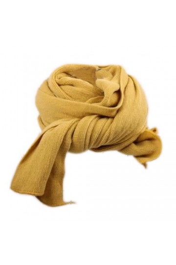 FEOYA Écharpe longue tricoté Coton Unie Femmes Douce Chaude À la mode - Kaki / Rouge / Jaune moutarde