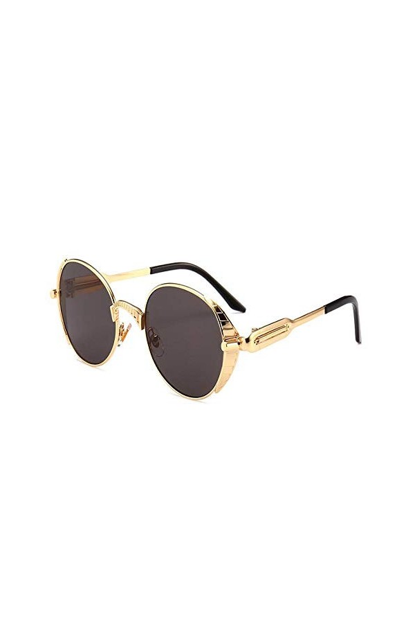 HAOMAO Lentille Miroir Ronde Steampunk Lunettes de Soleil pour Hommes et Femmes Vintage Lunettes rétro Lunettes Lunettes 9
