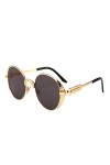 HAOMAO Lentille Miroir Ronde Steampunk Lunettes de Soleil pour Hommes et Femmes Vintage Lunettes rétro Lunettes Lunettes 9