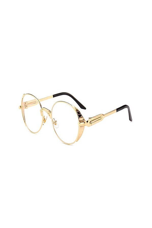 HAOMAO Lentille Miroir Ronde Steampunk Lunettes de Soleil pour Hommes et Femmes Vintage Lunettes rétro Lunettes Lunettes 9