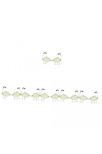 GALPADA 6 Pièces Lunettes De Pluie Nuage Lunettes De Soleil De Luxe Nuances En Forme De Nuage Lunettes De Soleil Disco Bizarr