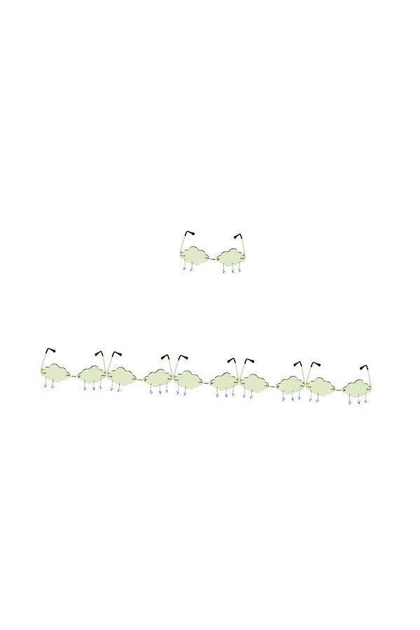 GALPADA 6 Pièces Lunettes De Pluie Nuage Lunettes De Soleil De Luxe Nuances En Forme De Nuage Lunettes De Soleil Disco Bizarr