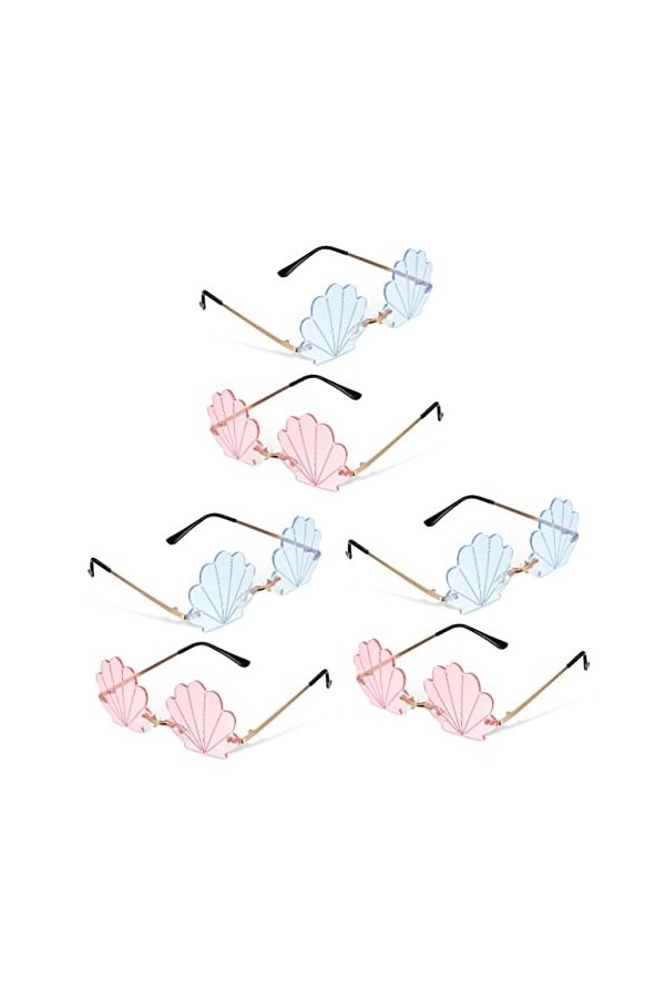 Kisangel 6 Paires Des Lunettes De Soleil Accessoires De Fête De Plage Lunettes De Fête Dété Lunettes De Soleil En Forme De Co