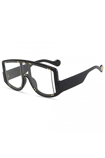 AMFG Lunettes De Soleil Punk One Piece Personnalité Big Cadre Rivet Sunglasses Street Party Business Goggles Color : C, Size