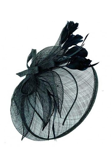 Allsorts Large Black Hat Fascinator Weddings Ladies Day Race Royal Ascot by Allsorts