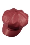 KYEYGWO - Casquette en cuir synthétique - Pour femme - 8 panneaux - Casquette - Casquette - Pour lautomne et lhiver - Cabbi