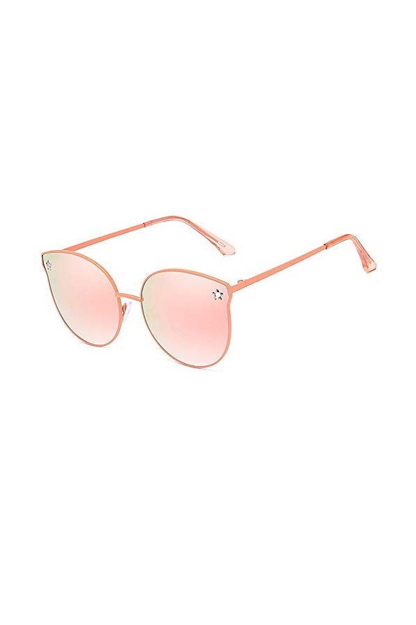 e-phoria Lunettes de soleil ovales pour œil de chat | À la mode | Cadre argenté /