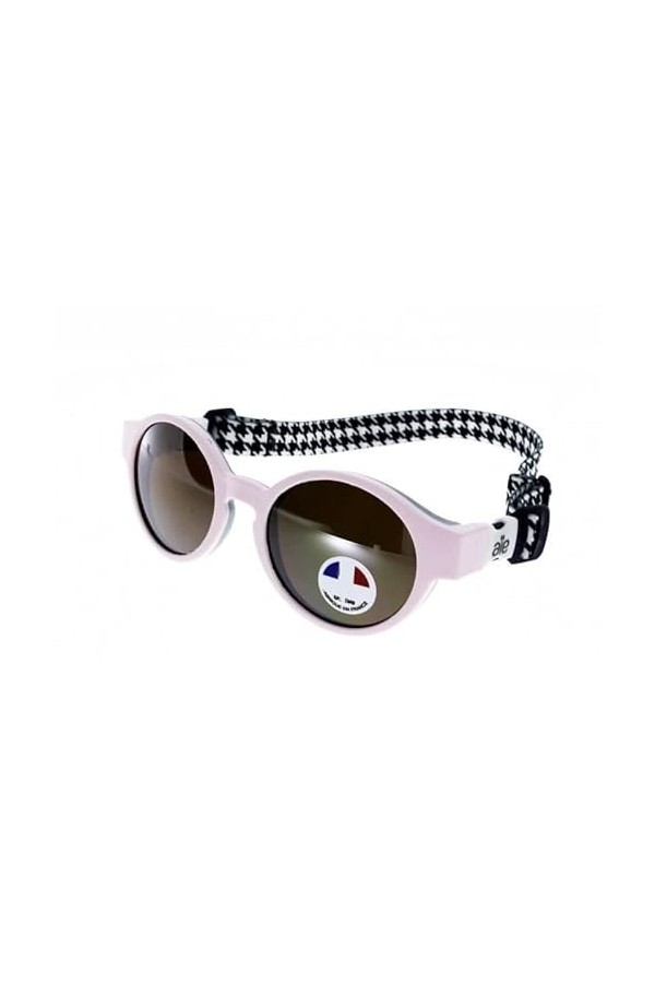 Aïe Made In France - Lunettes de soleil évolutive 6 à 24 mois AIE BOUTCHOU PTILOU 804NBR Rose avec un bandeau et des branch