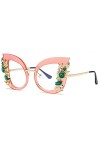 HPIRME Lunettes de soleil yeux de chat femmes lunettes de soleil pour dames Vintage femme lunettes de soleil, 6, taille uniqu