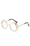 Vintage Steampunk Lunettes De Soleil Femmes Lunettes De Soleil Rondes Hommes En Métal Sculpté Lunettes De Soleil Oculos De So