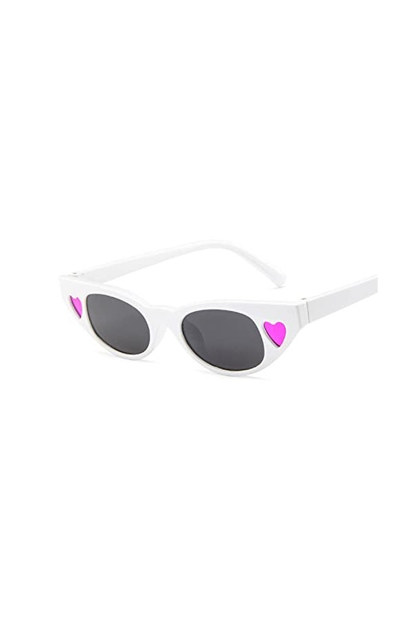 EDDHA Lunettes de soleil mode œil de chat lunettes de soleil femme rétro amour lunettes de soleil femme mode œil de chat cou