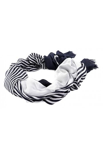 Tommy Hilfiger Écharpe Femme Essential Flag Scarf Foulard, Bleu Space Blue/White , Taille Unique