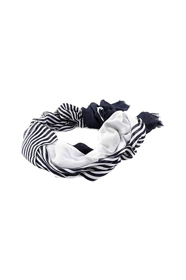 Tommy Hilfiger Écharpe Femme Essential Flag Scarf Foulard, Bleu Space Blue/White , Taille Unique