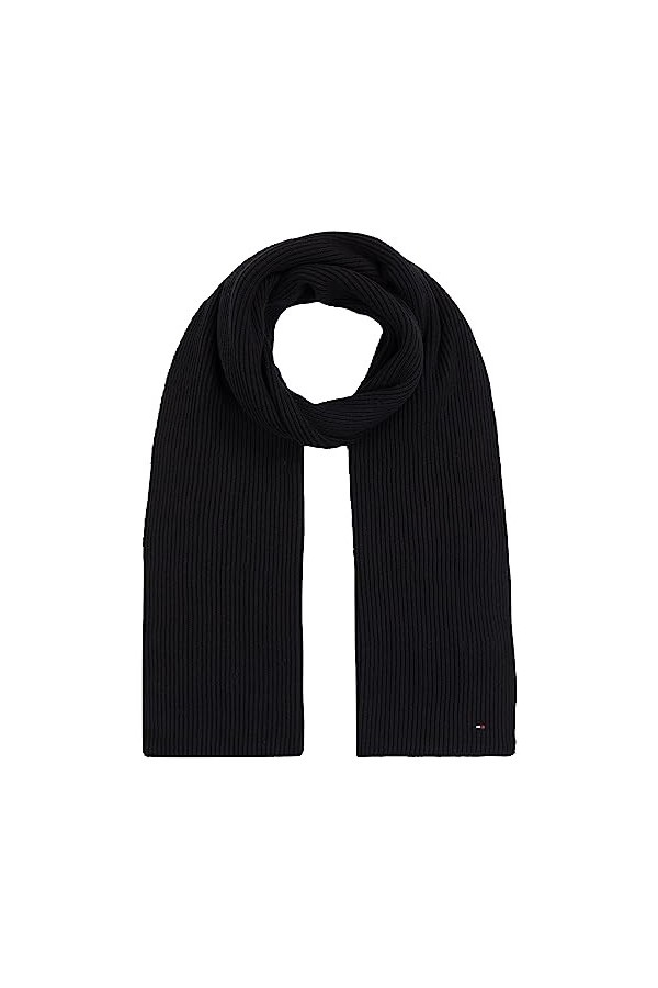 Tommy Hilfiger Écharpe Femme Essential Flag Scarf Foulard, Bleu Space Blue/White , Taille Unique