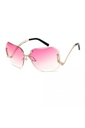 HCHES Lunettes de soleil transparentes teintées sans monture pour femmes, lunettes de soleil sans cadre, 4, taille unique