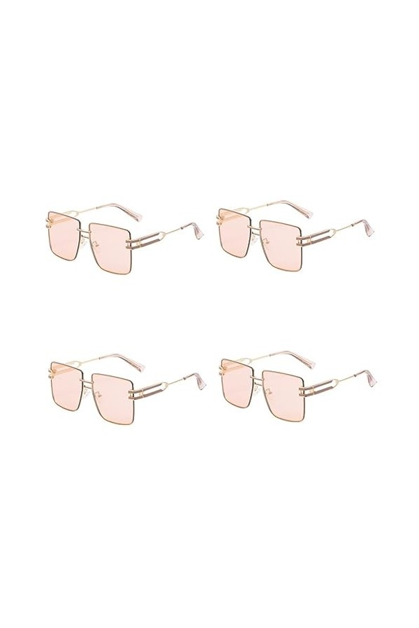 CLISPEED 4 Pièces Des Lunettes De Soleil Lunettes De Soleil Pour Adolescents Nuances Sans Monture Lunettes De Soleil Plates C
