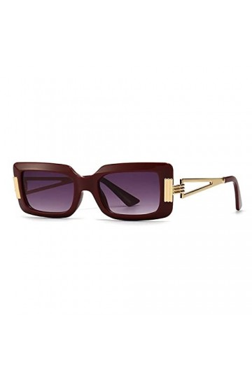 HCHES lunettes de soleil dégradées lunettes de conduite petites lunettes de soleil carrées pour femmes alliage dégradé vintag