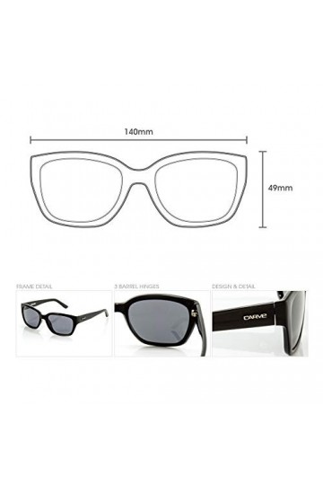 Carve Scarlett Lunettes de Soleil Mixte Adulte, Black Polarized