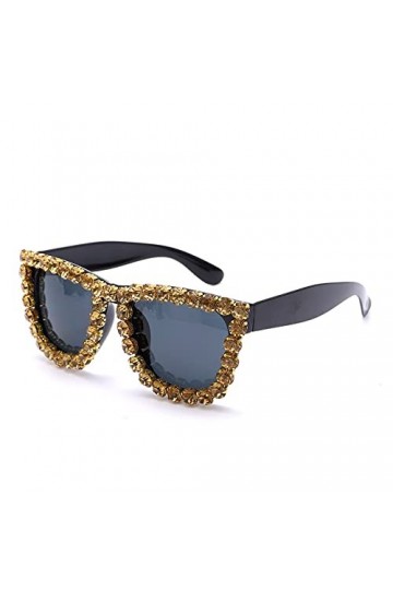 MASKIS Lunettes De Soleil En Diamant Faites À La Main Pour Femmes, Boîte Polyvalente, Lunettes De Soleil Une Pièce, Grand Cad