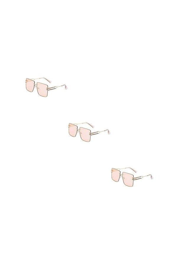 INOOMP 3 Pièces Des Lunettes De Soleil Lunettes De Soleil Carrées Lunettes De Mode Pour Femmes Lunettes De Soleil à La Mode C