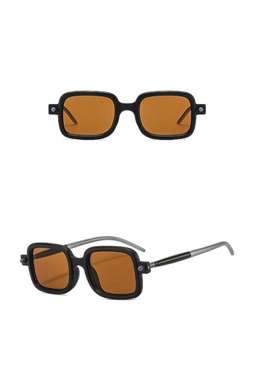 Lunettes de Soleil carrées pour Hommes Lunettes de Soleil Femmes Punk Lunettes rétro, A02, Taille Unique
