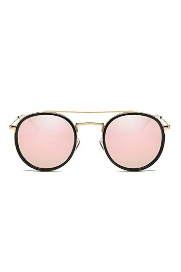 Raxinbang Lunettes de Soleil Lunettes De Soleil Polarisées À Monture Ronde en Métal À La Mode for Les Femmes