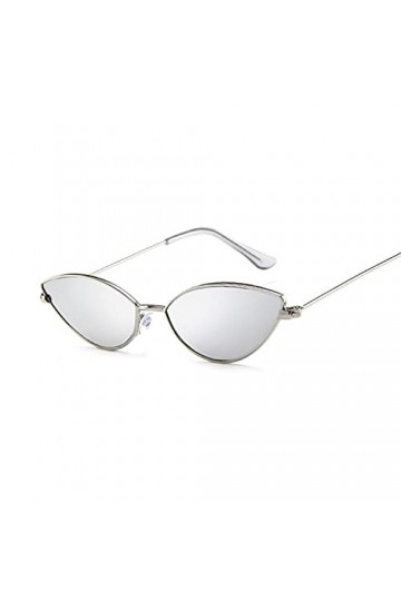 EDDHA Lunettes de soleil œil de chat en alliage, lunettes de soleil à petite monture pour femmes, lunettes de soleil rétro en