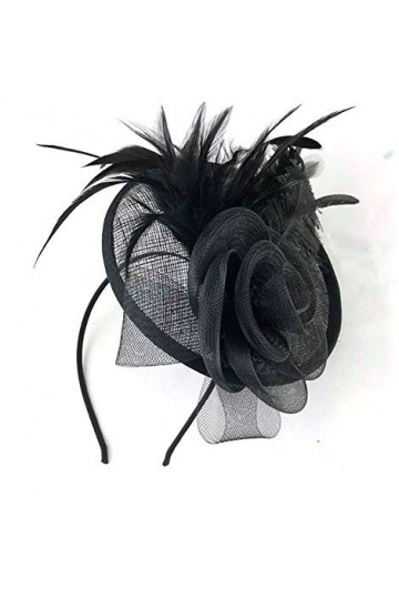 Allsorts Large Black Hat Fascinator Weddings Ladies Day Race Royal Ascot by Allsorts