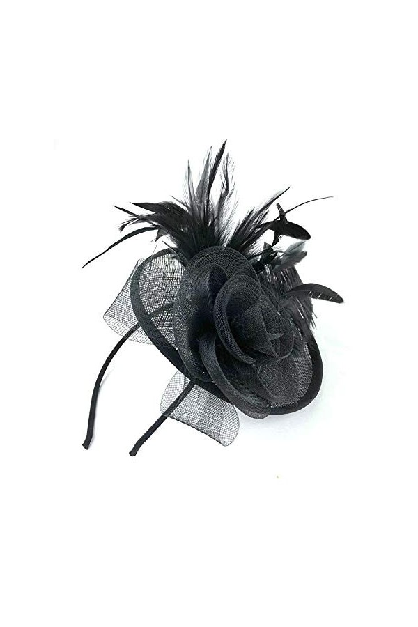 Allsorts Large Black Hat Fascinator Weddings Ladies Day Race Royal Ascot by Allsorts
