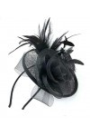 Allsorts Large Black Hat Fascinator Weddings Ladies Day Race Royal Ascot by Allsorts