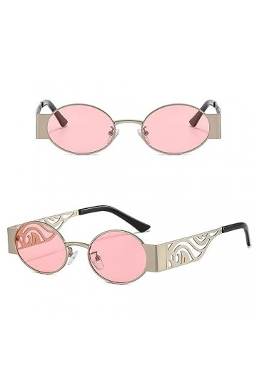 HPIRME Lunettes de soleil steampunk hommes femmes vintage petites lunettes de soleil rétro ovales lunettes de soleil punk en 