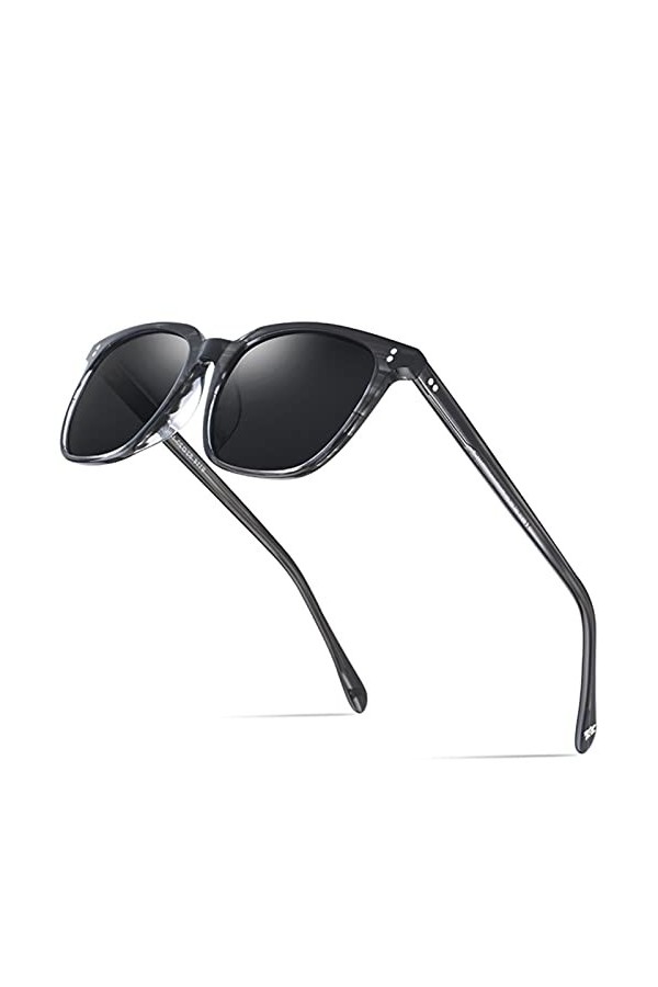 XMYNB Lunettes de Soleil Polarisées Lunettes De Soleil Polarisées Acétate Soleil Mode Designer Vintage Space Sun Lunettes pou