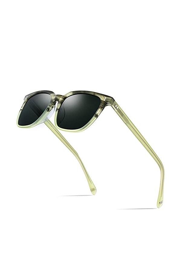 XMYNB Lunettes de Soleil Polarisées Lunettes De Soleil Polarisées Acétate Soleil Mode Designer Vintage Space Sun Lunettes pou