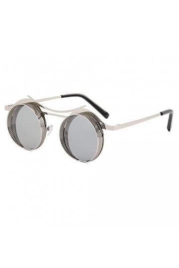 Lunettes de soleil décoratives dextérieur rétro punk rondes pour hommes et femmes