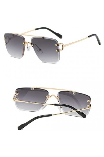 Lunettes de soleil style sans monture Spikes Rivets Vintage Femmes Hommes Design Lunettes de soleil Oculos De Sol, 3040 C1, T