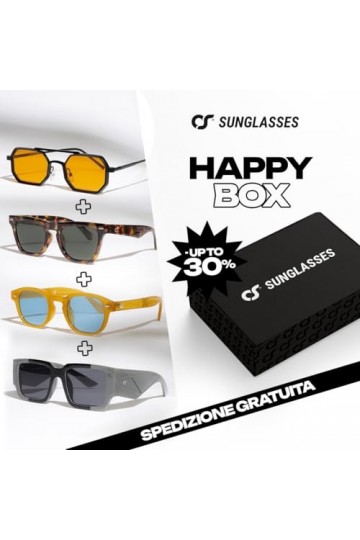 OS SUNGLASSES Lunettes de Soleil Homme Vintage - Lot de 4 Paires de Lunettes Homme et Femme, Style Johnny Depp - Lunette de S