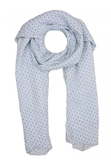 Zwillingsherz Foulard en soie Motif discret pour dames - Fabriqué en Italie - Foulard dété élégant pour femme - Foulard en s