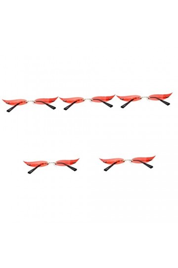 Gadpiparty 5 Pièces Lunettes De Soleil Sans Monture Lunettes De Soleil De Fête De Nouveauté Verres Teintés Sans Monture Lunet