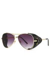 Lunettes de soleil pour femmes Anti-Glare Lunettes de soleil shopping rue Prise de vue Lunettes de soleil Lady Round cadre To